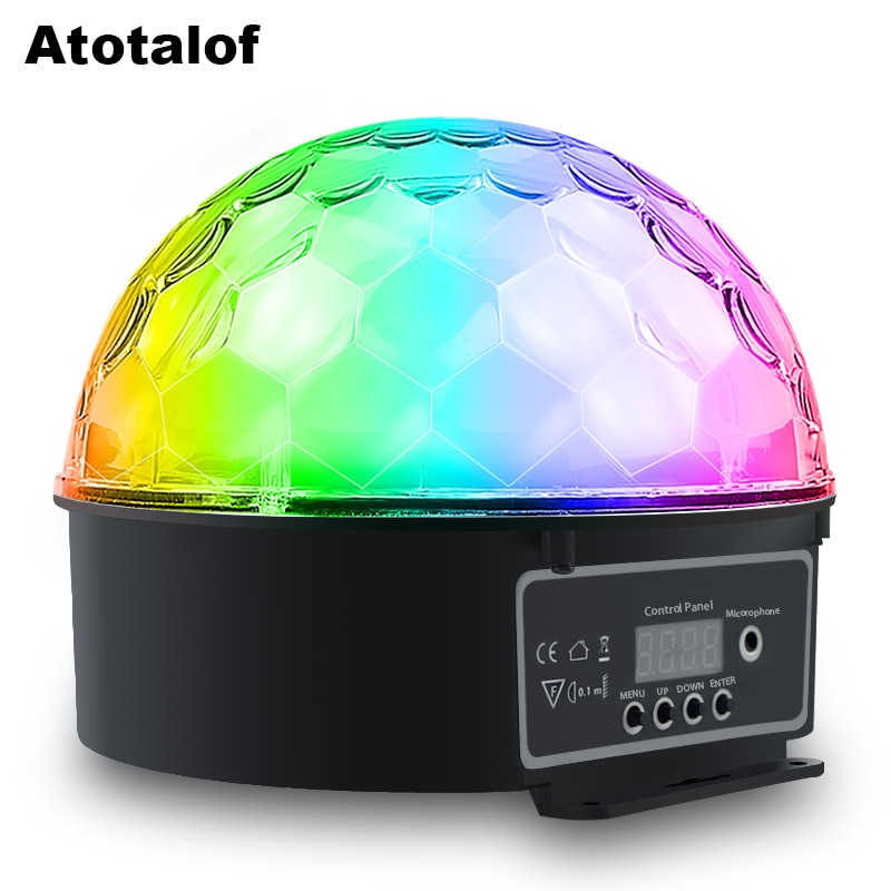 Atotalof DMX Stage Light Crystal Magic Disco Bal RGB LED Stage Lamp Geluid Controle DMX512 Party Licht voor KTV Club bar Bruiloft
