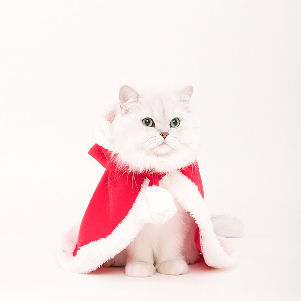 Funny Pet Honden Kerst Kleding Kat Hond Xmas Rode Hoed Mantel Kostuum Jurk Cosplay Kleding Kerst Jaar Katten Honden kostuum