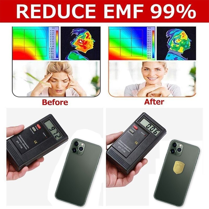 10pcs Anti Radiation Protector Scalar Shield EMF Protection Mobile Cell Phone Stickers EMR Blocker