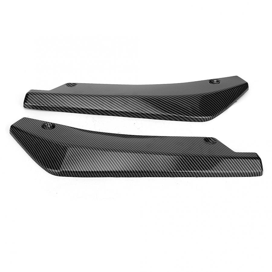universel voiture Fiber de carbone Texture arrière pare-chocs lèvre enveloppement Angle diviseurs diffuseur Canard protéger Auto accessoires