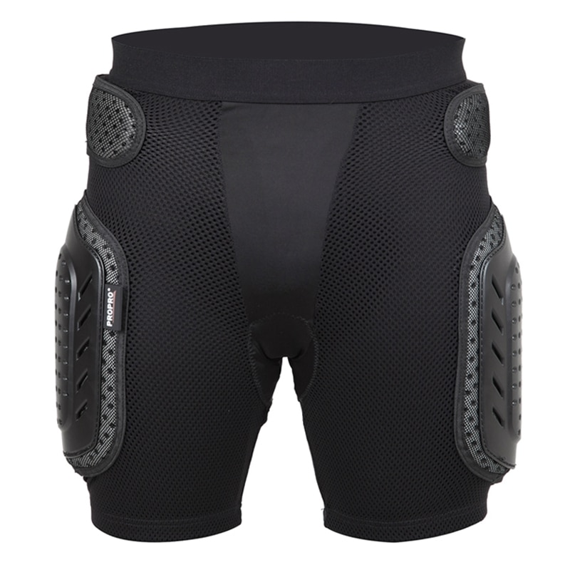 Propro preto skateboarding shorts anti-gota armadura engrenagem hip proteção de apoio esporte patinação ciclismo esqui shorts