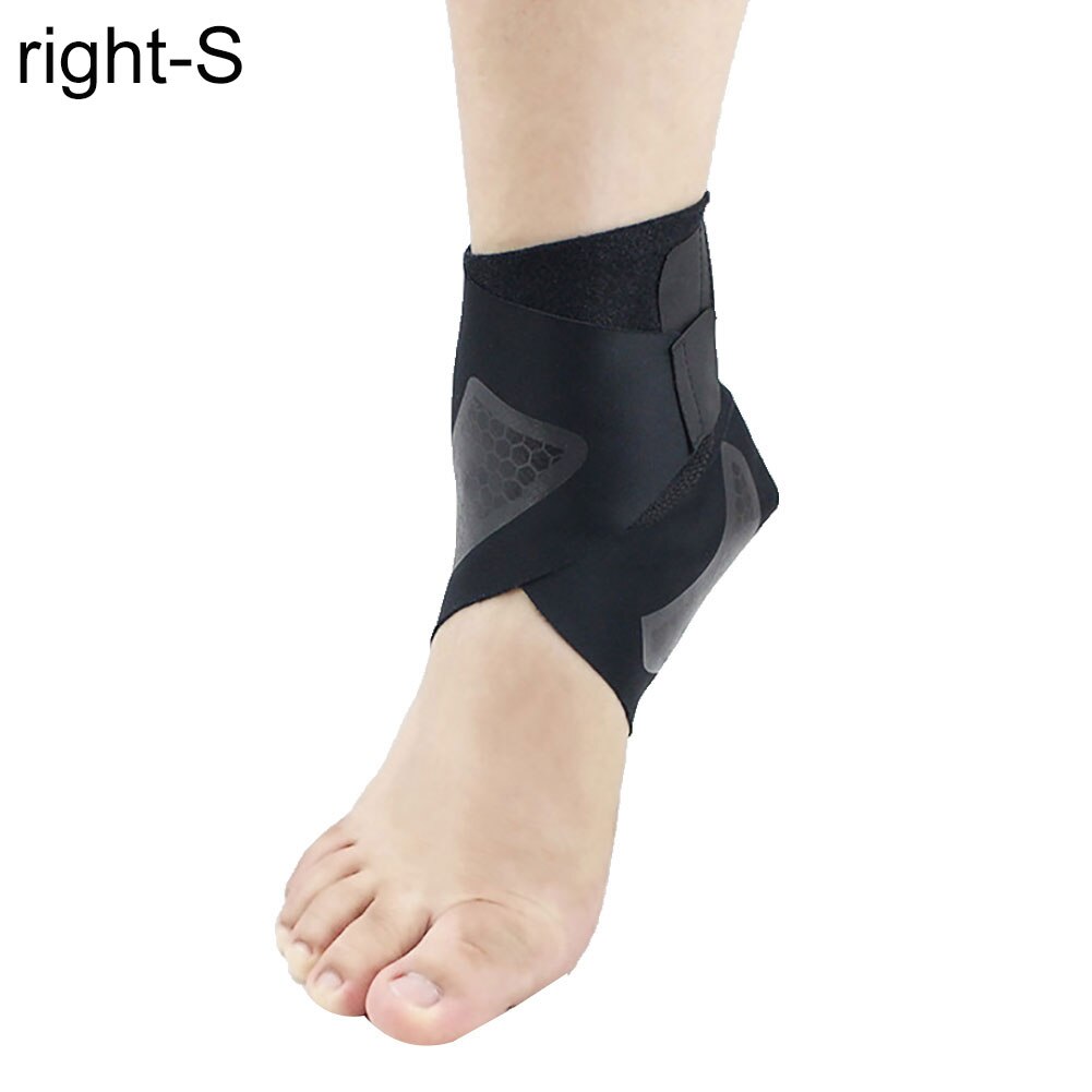 1Pc Links/Rechts Enkelblessure Brace Compressie Strap Mouwen Sport Fitness Voet Beschermende Compressie Enkelbrace Elastische Band: Black Right Foot / L