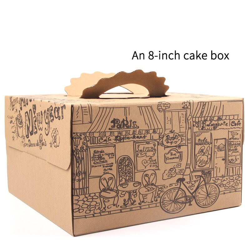 Baked odd baking cake box West point baking 6 inch 8 inch cake box Handmade kraft paper mousse box