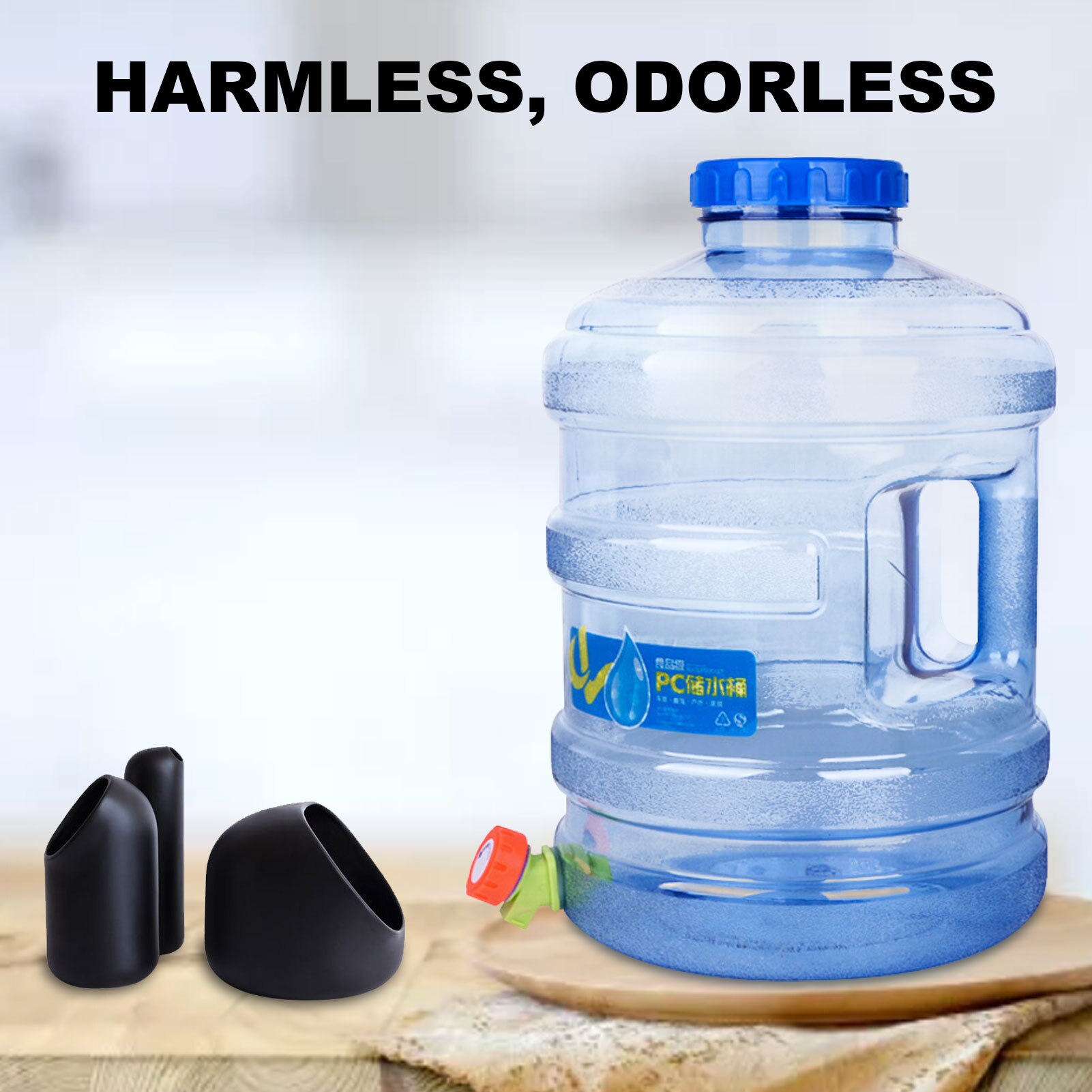 1.6/3.3 Gallon Portable Water Container Water Storage Jug Water T&amp;ank Carrier With Spigot For Outdoor Camping Hiking