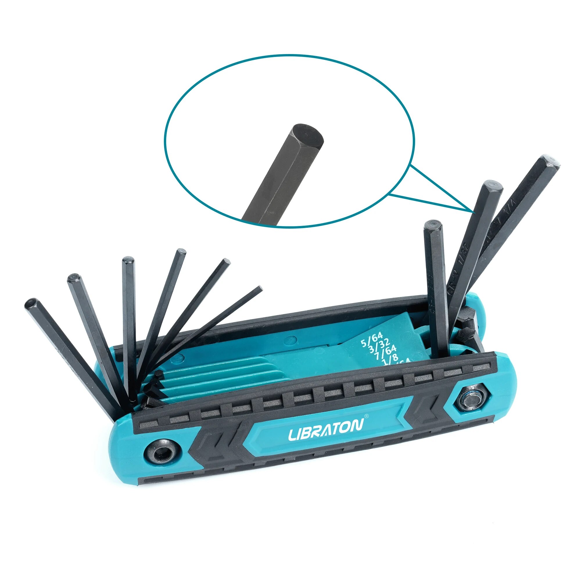 Portable Allen Key LIBRATON 9 In 1 Folding Allen Wrench SAE Allen Key... – Grandado