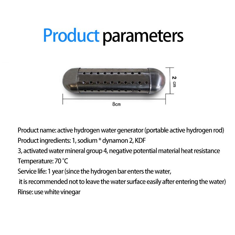 1pc alcalin purificateur d'eau ioniseur bâton augmenter PH Neg chargé structuré eau alcaline purificateur d'eau alcalin bâtons d'eau alcaline