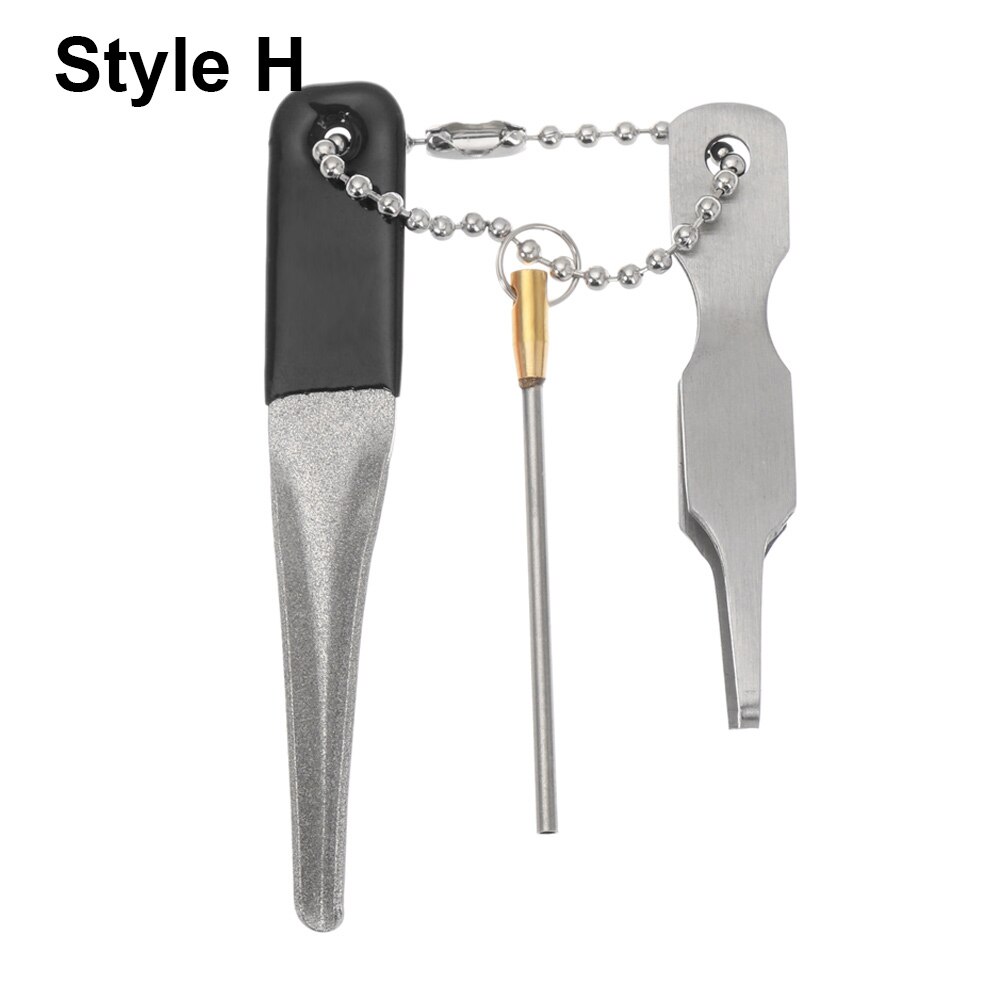 1 Set Fishing Quick Knot Tying Tool Fast Hook Nail Knotter Line Cutter Clipper Nipper Hook Sharpener Fly Fishing Tackle Gear: Style H