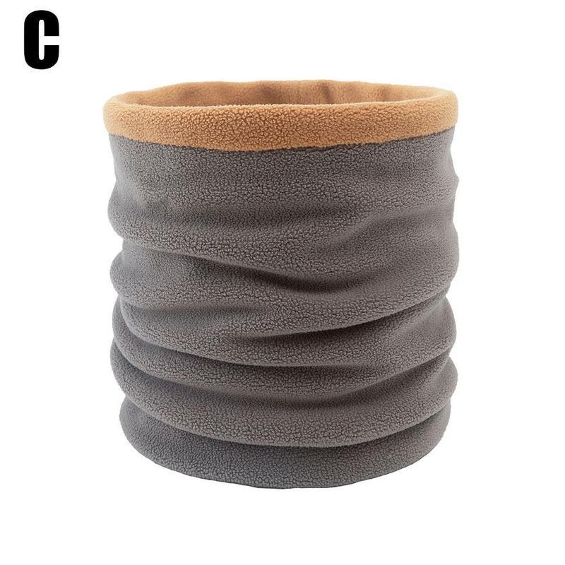 1 stk buff på halsen vinter crinkle hijab fleece skjerf ansikt bandana kvinner menn strikket solid hals skjerf buff på halsen vinter