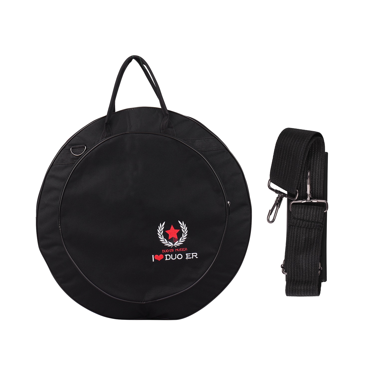 Cimbaal Gig Bag Zwarte Rugzak met Dubbele Zakken Schouderriem 10mm Anti-Collision Tussenlaag