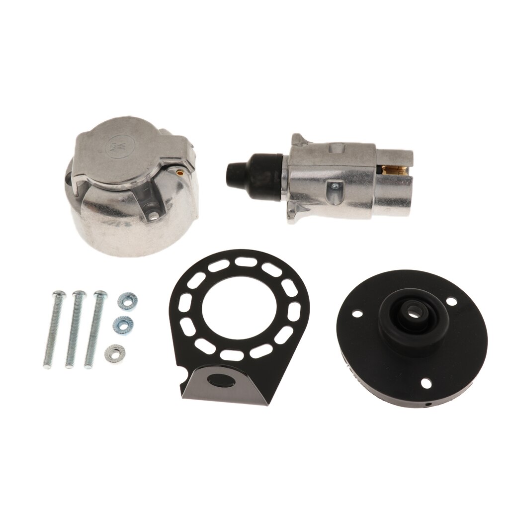 Caravan Boat Trailer 7 Pin Electrical Plug Socket Kit Wiring Connector 12N