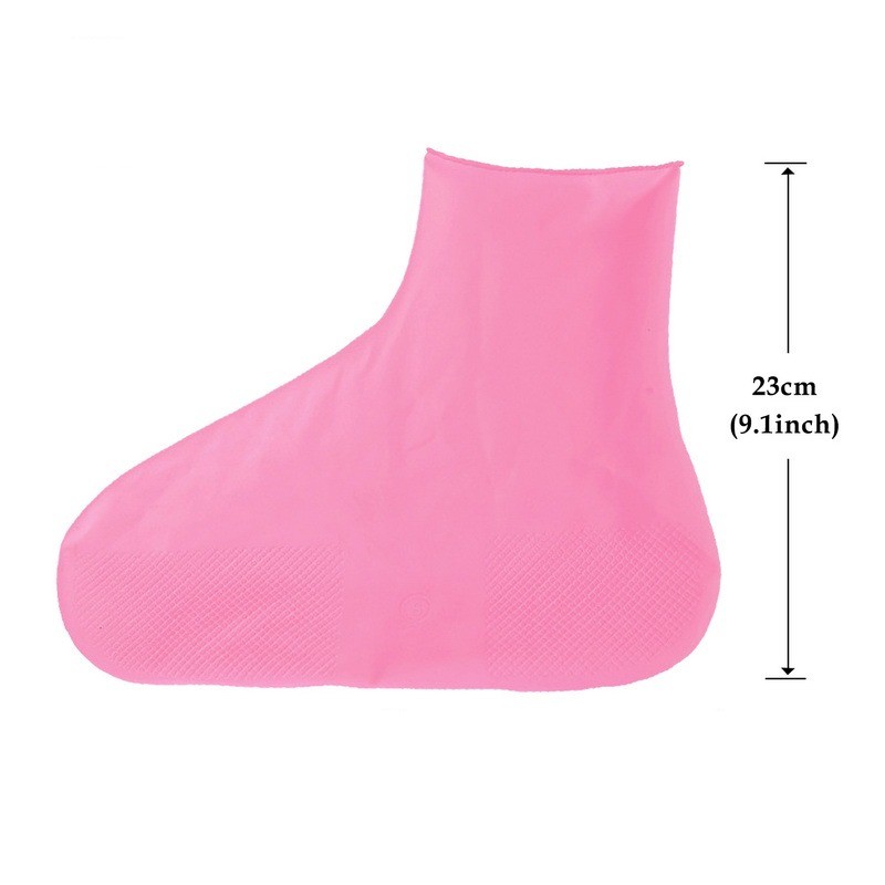 Waterproof Shoe Covers Silicone Anti-Slip Rain Boots Unisex Sneakers Protector for Outdoor Rainy Day Reusable Rain Shoe Cover: light yellow / See below for size descriptions