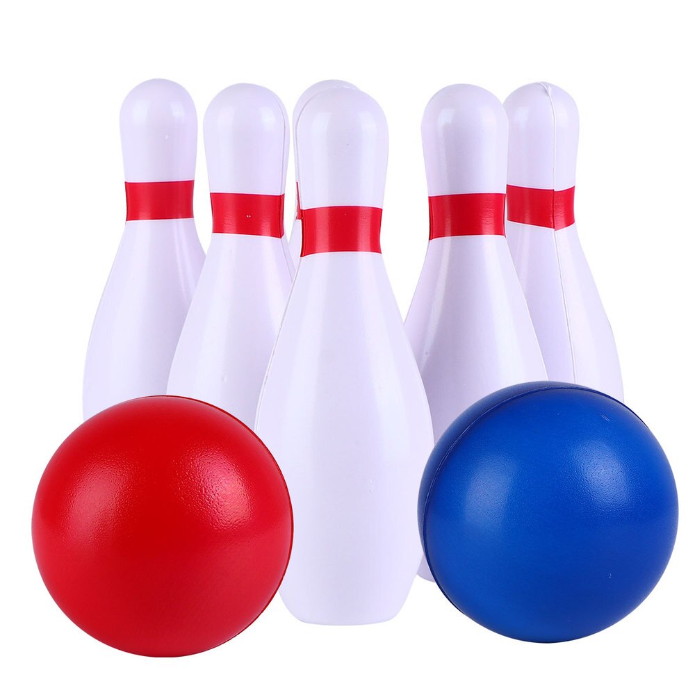 1 Set Kleurrijke Bowling Kit Indoor Outdoor Sport Bowling Games (Wit)