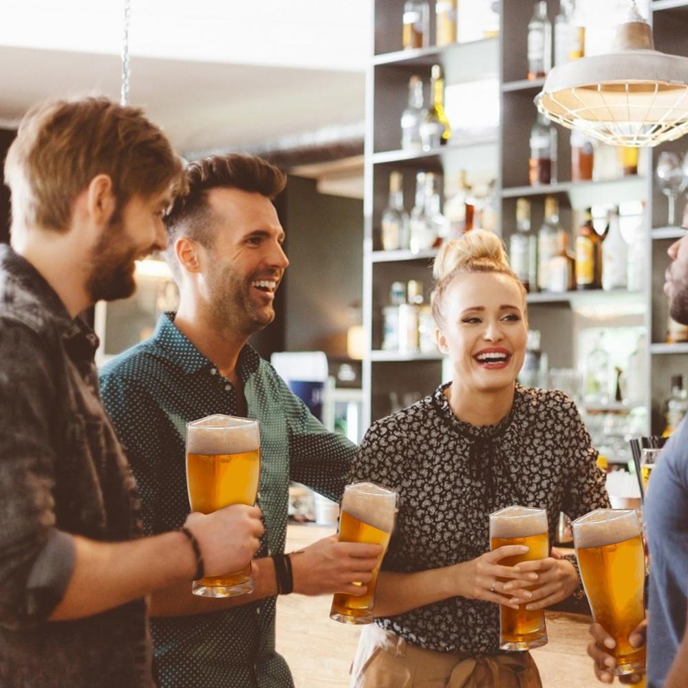 Super skonare ölglas mugg kopp separerbar 4 delar stor kapacitet ölglas transparent för club bar party hem