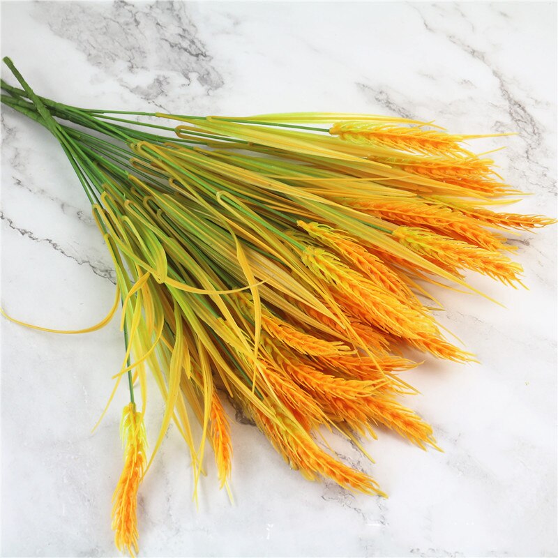 Artificial Wheat Bouquet Plant Plastic Flower Wreath Wedding Party Decoration DIY Craft Scrapbook Home Decor