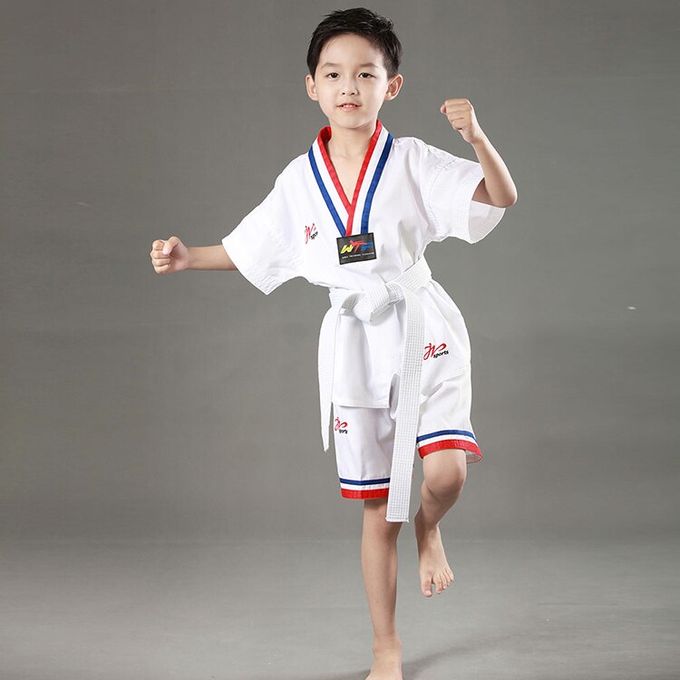 Kids Taekwondo Uniform Boy Taekwondo Uniforms Children Karate Judo Girl Taekwondo Suit Dobok Children TKD Clothing