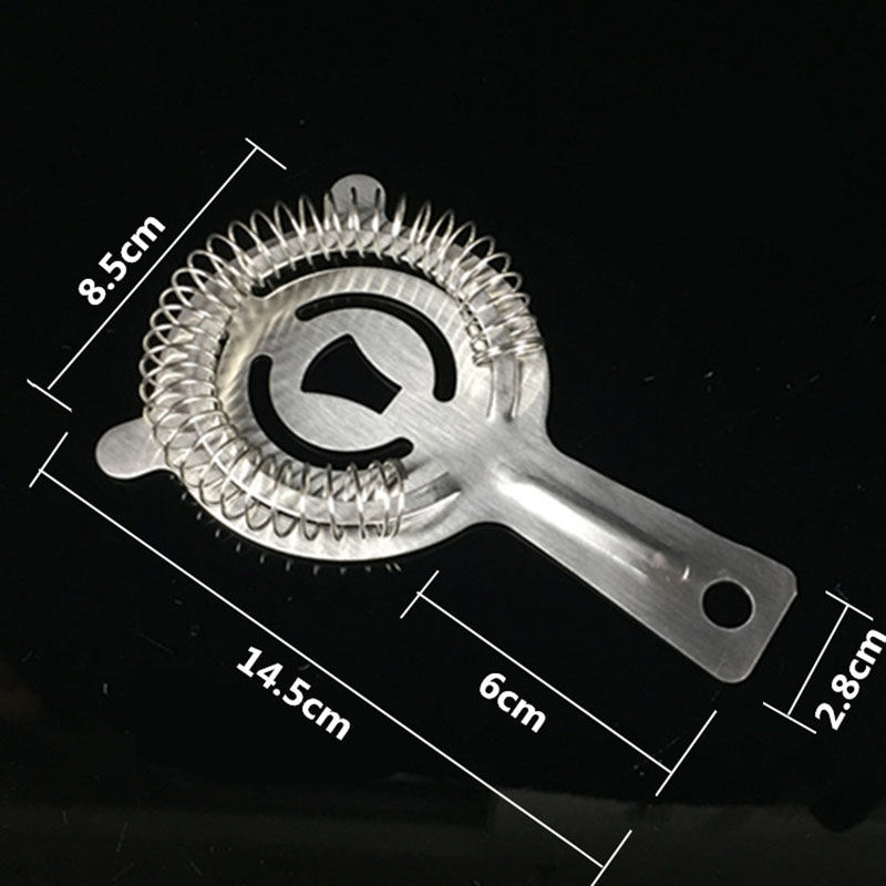 Stainless Steel Ice Bar Cocktail Strainer shaker wire spring mesh long grip Martini mixed drink party bar bartender tools