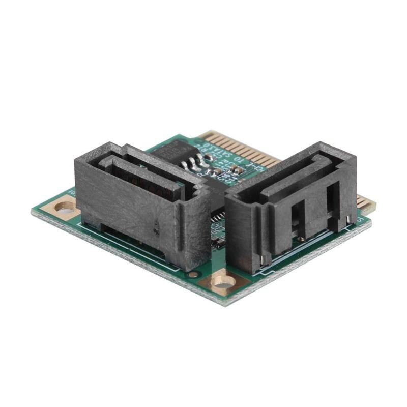 2 Poorten Mini Pci-E Pci Express Naar Sata 3.0 Converter Harde Schijf Uitbreiding Kaart Met Sata Kabel Voor Pc Computer voeg Op Kaarten
