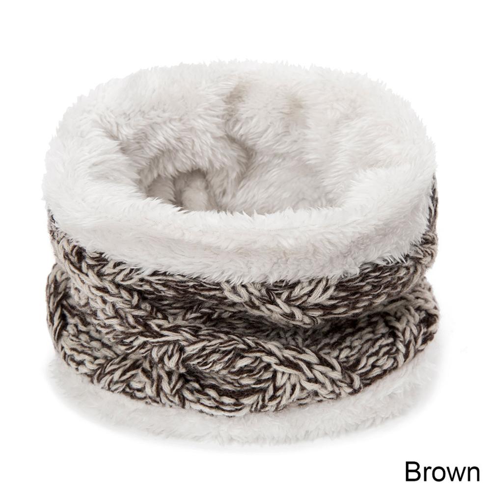 Reakids schattige zachte dikke warme babysjaal kinderen wintersjaal babysjaals kinderen katoenen gebreide jongens meisjes halssjaal: Bruin