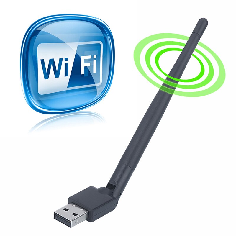 2020 antenna Wifi Usb per Scheda di Rete senza fili Usb 2.0 150mbps 802.11b/G/N Adattatore Lan con Girevole antenna: Default Title