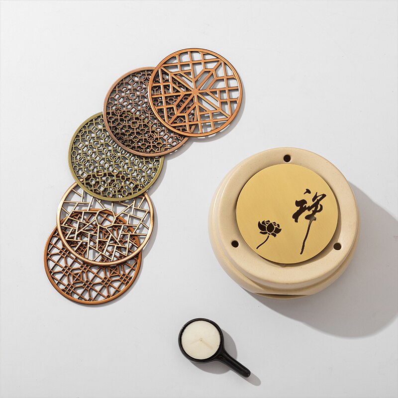 Creativo fornello da tè caldo scaldino in ceramica Kung Fu cinese impostato da tè accessori da tè riscaldatore di candela teiera base luce notturna arredamento