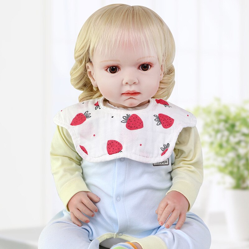 Cartoon Kinderen Slabbetjes 360 Roterende Bloemblaadje Bib Vier-Layer Mousseline Katoenen Baby Speeksel Slabbetjes Voeden Zorg Rijst Zak Leuke baby Slabbetjes