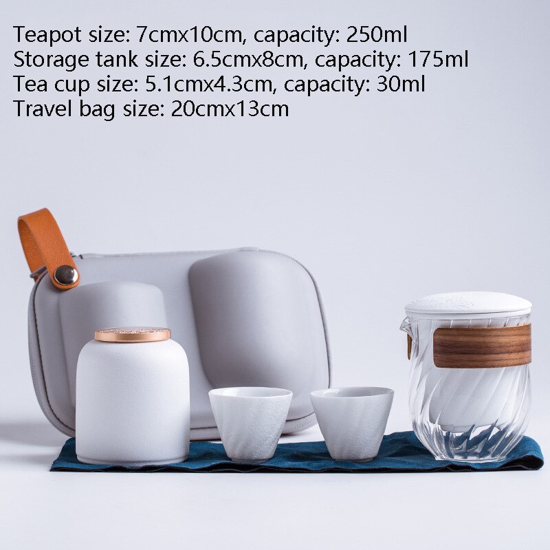 Ceramic teapot with One Pot Three Cups One storage tank gaiwan teacup a tea sets portable travel tea set drinkware: A1