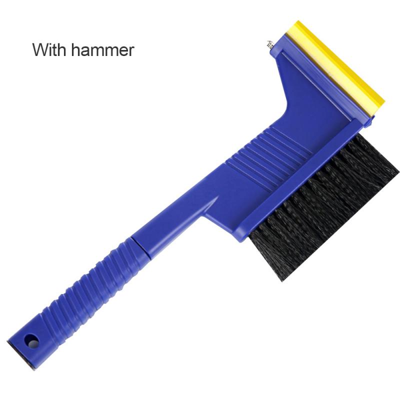 3in1 Auto Voorruit Ijskrabber Glas Sneeuw Borstel Uitschuifbare Rvs Sneeuw Remover Cleaner Auto Borstel Met Veiligheid Hamer: 02