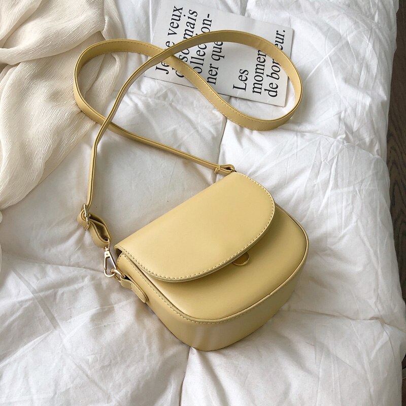 Vrouwelijke Toevallige Zak Draagbare Schoudertas PU Lederen Phone Coin Bag Trend Handtas Vrouwen Crossbody Tas voor Meisjes: Geel