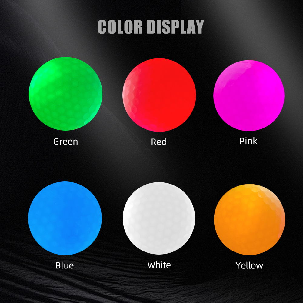 Golf LED Glow Ball For Night Sports Practice Glow Ball Can Be Used Repeatedly Long Lasting Bright Luminous Balls