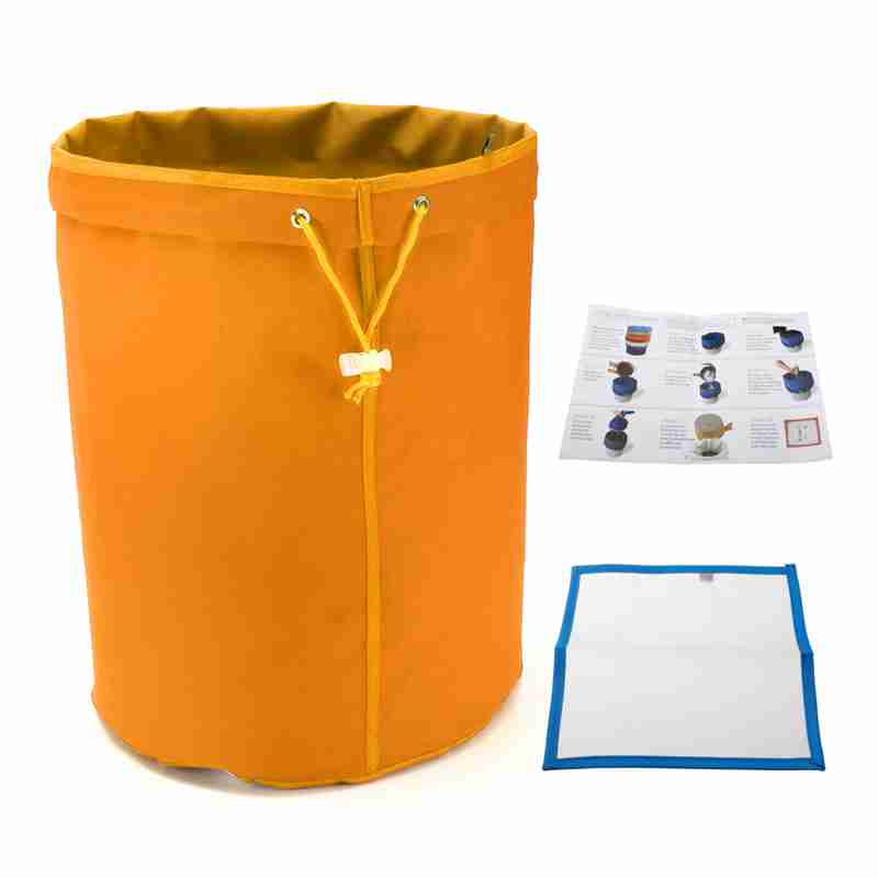 1 stk gallon flerfarvet boble hash urtefiltreringspose mikronstørrelser + gratis presningsskærm planterester filter boblepose: Orange