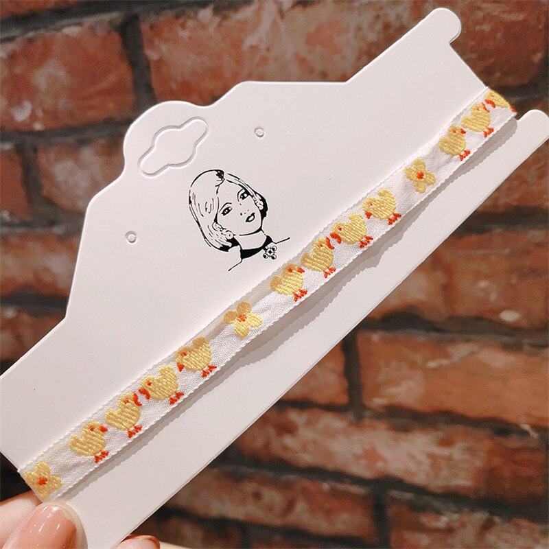 Koreaanse zoete romantische choker gele gebreide bloemenketting voor vrouwen meisjes egirl feest dating esthetische sieraden: 2