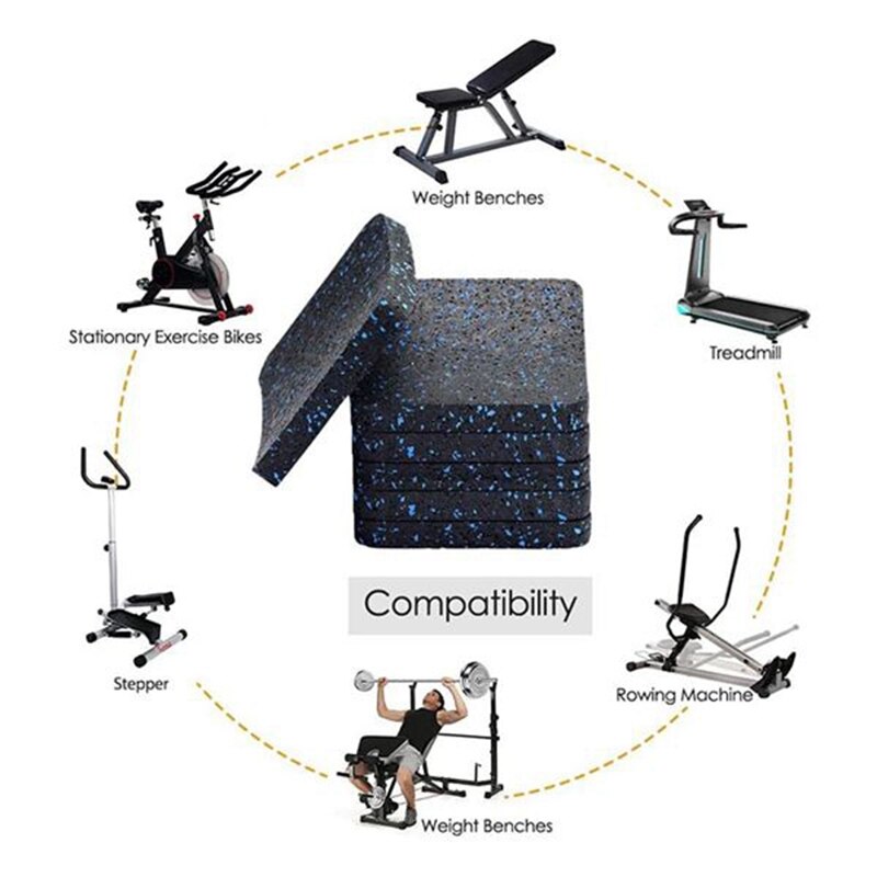 12 Stuks Loopband Mat, Geluidsisolatie Kussen Verdikte Home Fitness Apparatuur Als Een Fitness Mat, sport Apparatuur Matten