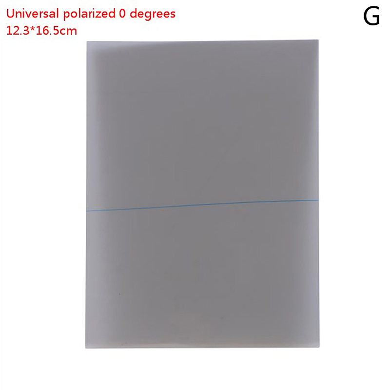 1 pc forskellige størrelser polariserende film polarisator ur multimeter lommeregner lcd-skærm reparation polarisering 0 grader /90 grader: Sølv