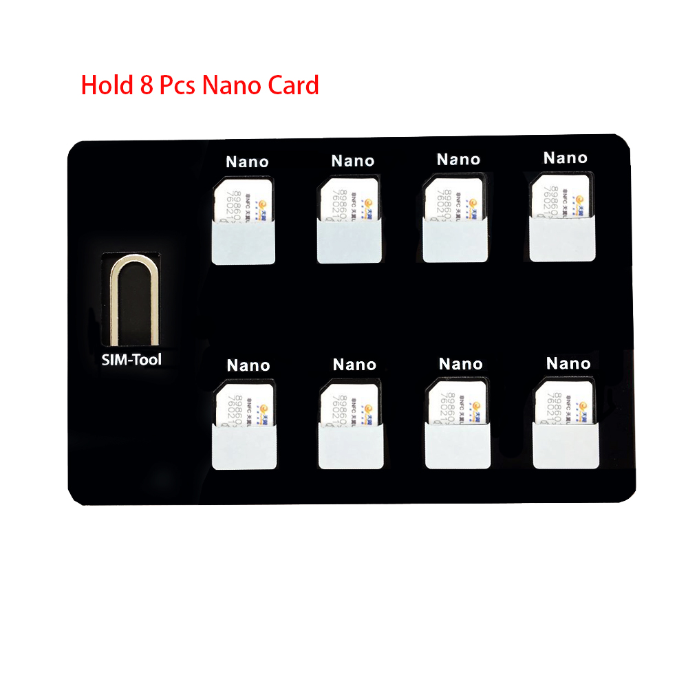 Soporte para tarjeta Nano y pin, capacidad para 8 tarjetas Nano y pin para teléfono