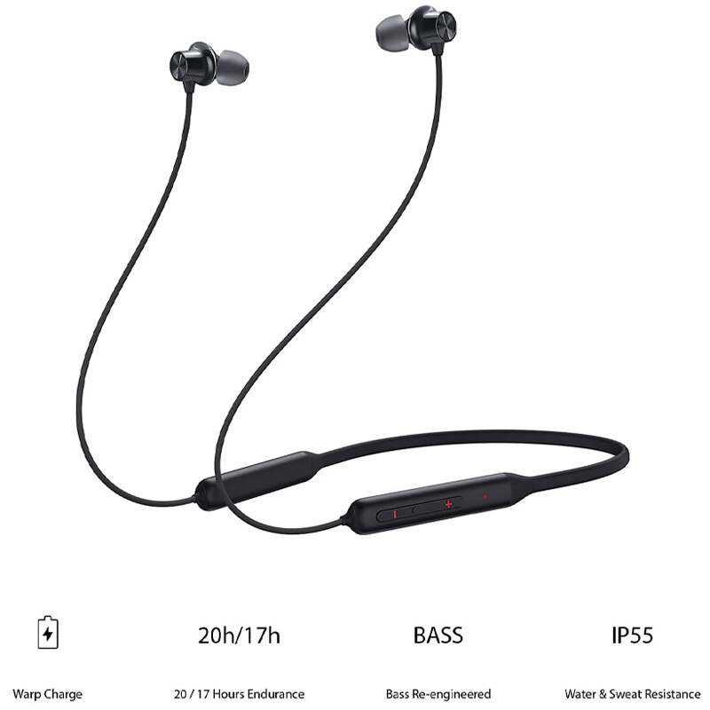 Global version OnePlus Bullets Wireless Z Earphones Bass Edition Charge 10min Enjoy 10h Bluetooth 5.0 IP55 Up to 20/17 hours