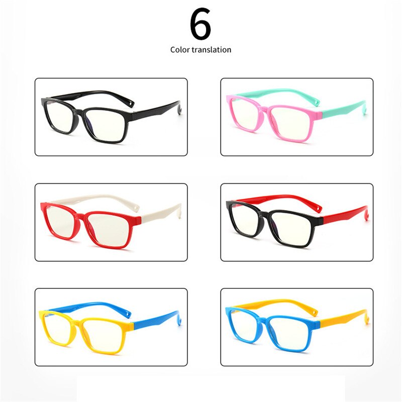 iboode Kids Spectacles Goggles TR90 Glasses Frame Eyewear Kids UV400 Protection Anti Bue-ray Eyeglasses For Children Boys Girls