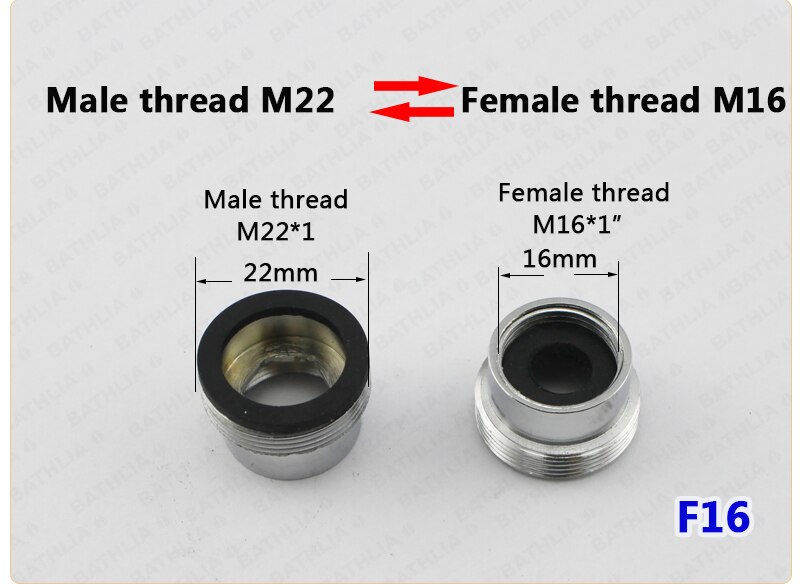 M22 vattenrenare adapter mässing kran luftare kontakt adapter köks kran byte lätt att montera: F16