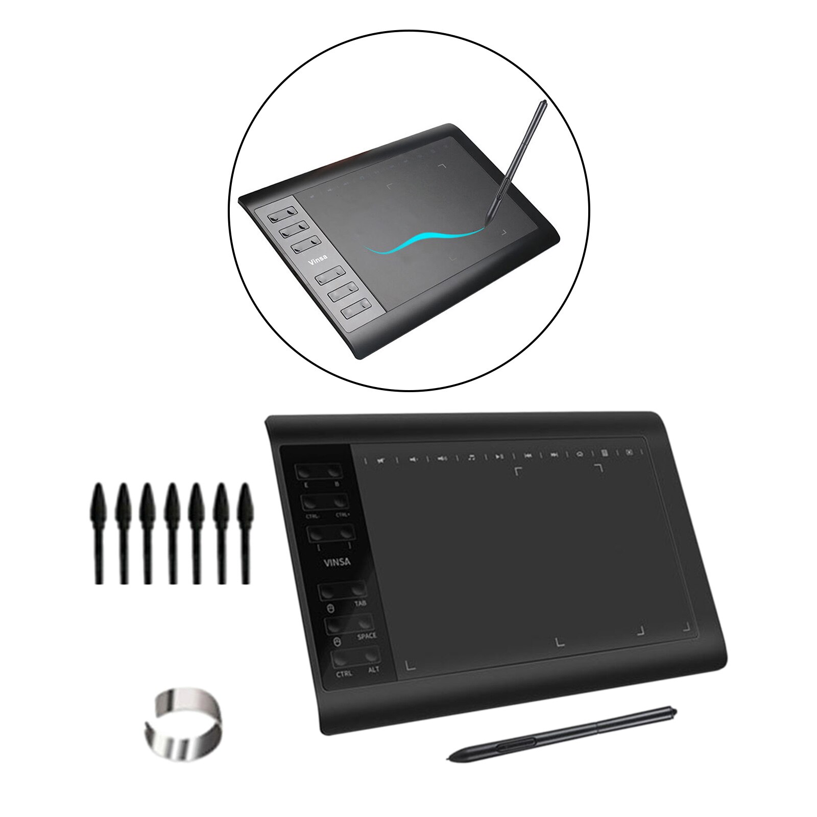 Office Digital Graphics Drawing Tablet Board 8192 Level Stylus Notepad: Choice 1