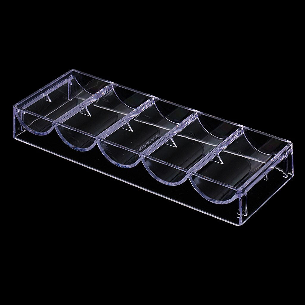 Soporte de fichas de póker para juegos de Casino, bandeja para fichas de póker, caja de soporte, contenedor , accesorio de almacenamiento, 100 piezas