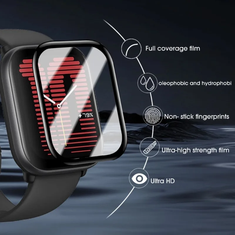 Flexibele schermbeschermer met volledige dekking voor Amazfit Active Anti-kras horlogeaccessoires voor Amazfit Active HD-beschermfolie