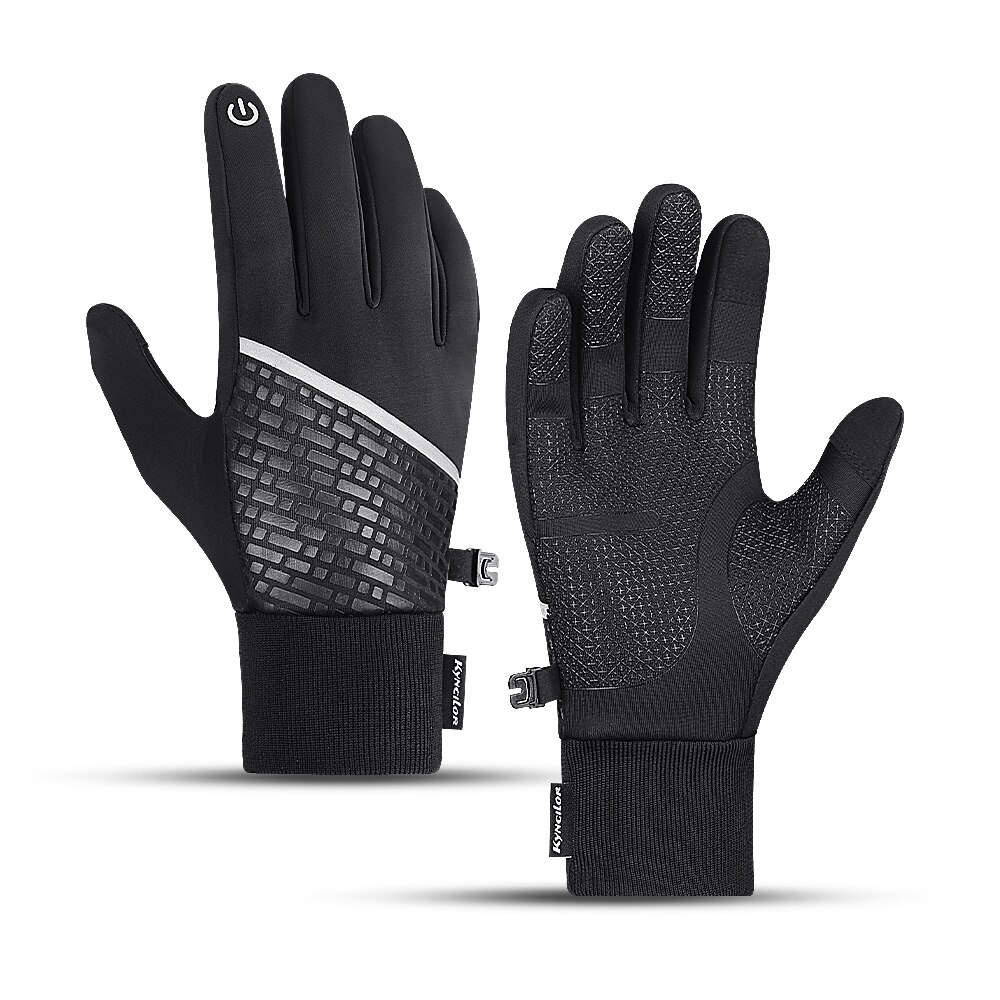 Kyncilor Winter Handschoenen Warm Touchscreen Volledige Vinger Fietshandschoenen Waterdichte Sport Handschoenen Bike Skiën Motorrijden: BK / M