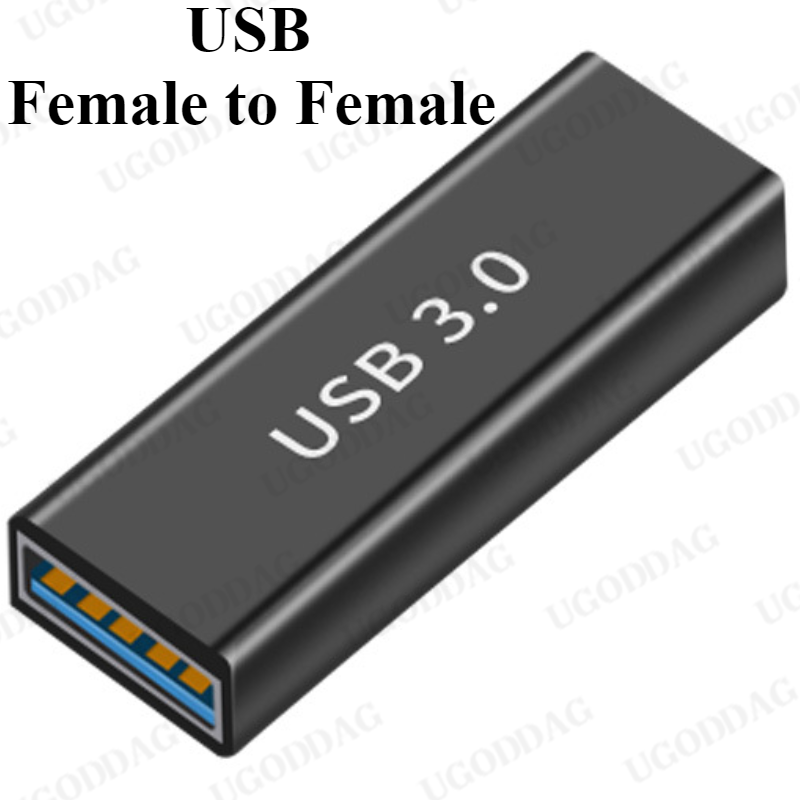 1PCS USB 3.0 Adapter Male to Female Fmale-Female Male-Female Converter Coupler Changer Connector Durable for PC Laptop: Glod