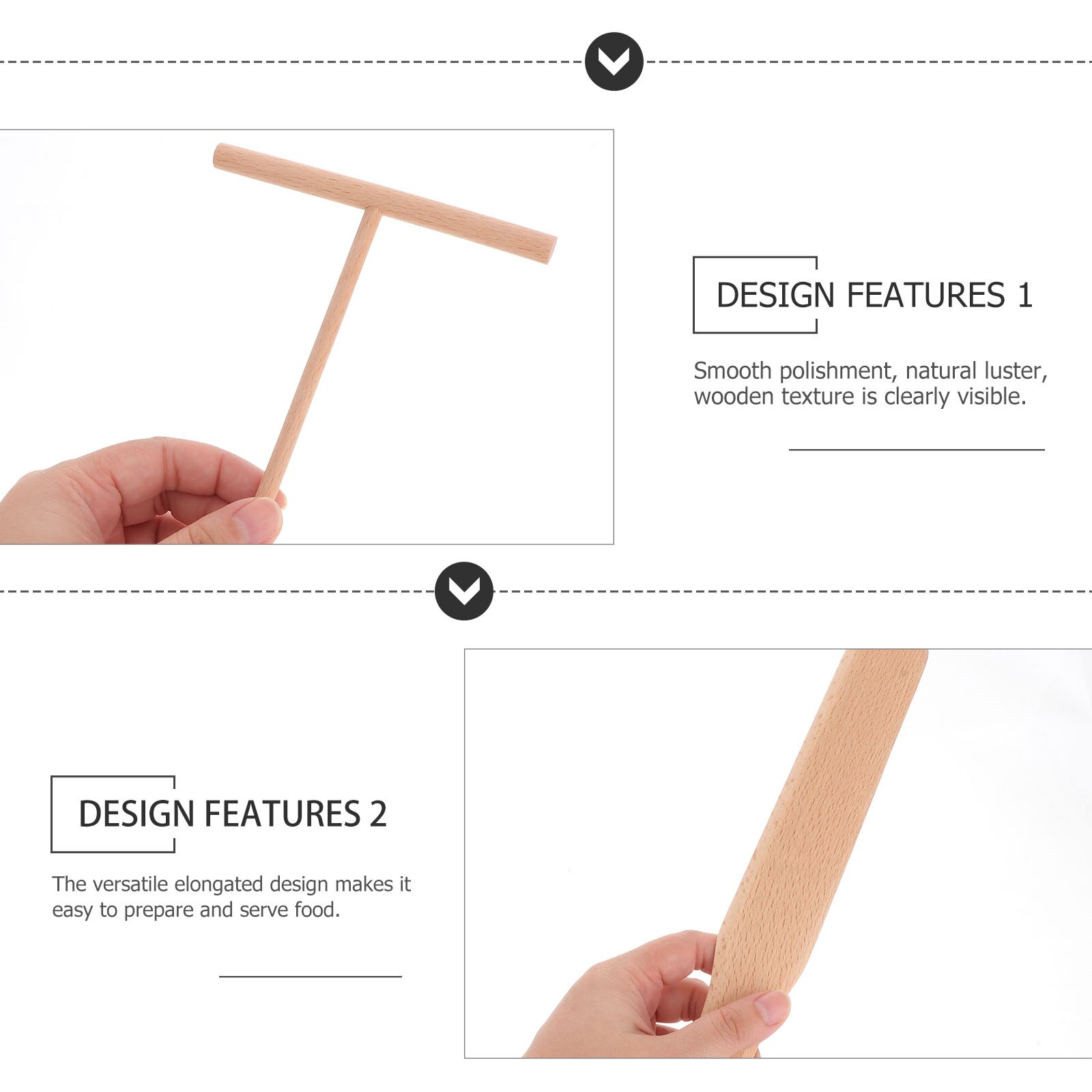 4pcs Pancake Cooking Utensils Wooden Crepe Spreader and Spatula Tortilla Rake Batter Spreading Tools(1pc Beechwood Spatula +