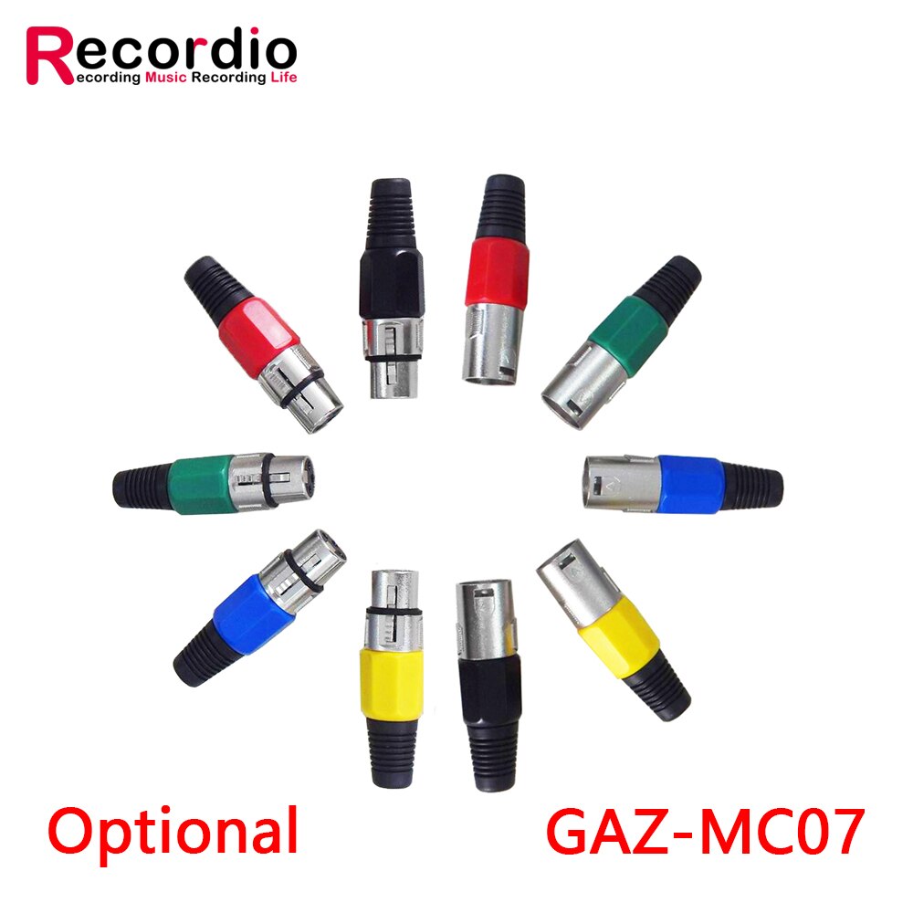 GAZ-MC07 3 Pin Xlr Connector Blauwe Mannelijke Plug Microfoon Mic Audio Kabel Vrouwelijke Jack: GAZ-MC07