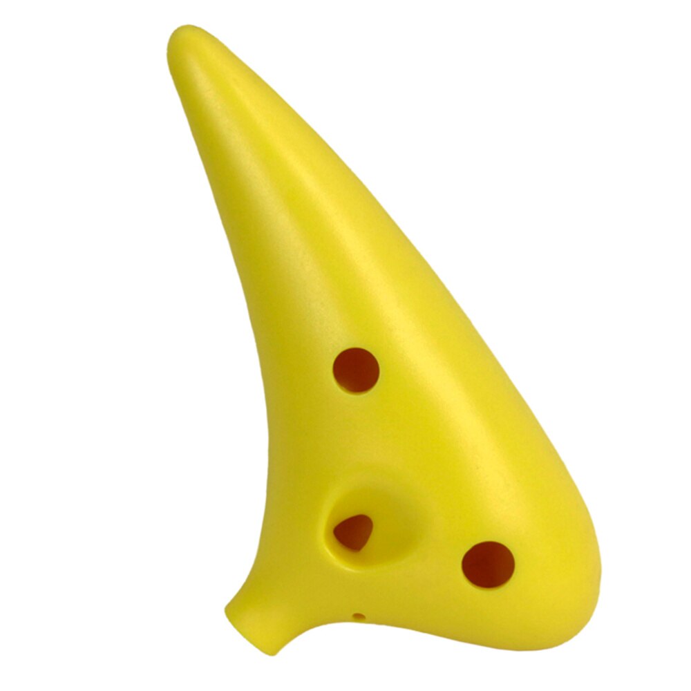 12 Holes C Ocarina Music Instrument with Storage Bag ABS Material Ocarina Classic Ocarina Alto C ABS Ocarina for Beginner (Green: Yellow