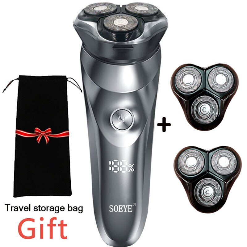 Xiaomi Mannen Scheerapparaat Voor Mannen Elektrisch Scheerapparaat Baard Trimmer Waterdichte Scheerapparaat Smart Razor Trimmer Mannen Nat &amp; droog Scheermes: shaver 2head