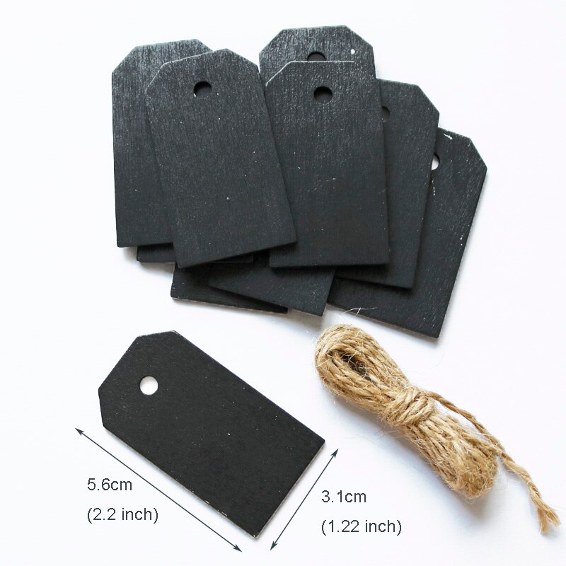 10 stk trætavlemærke træ sort tavle pris hængemærker gør-det-selv papirvarer tavle opslagstavle med snor