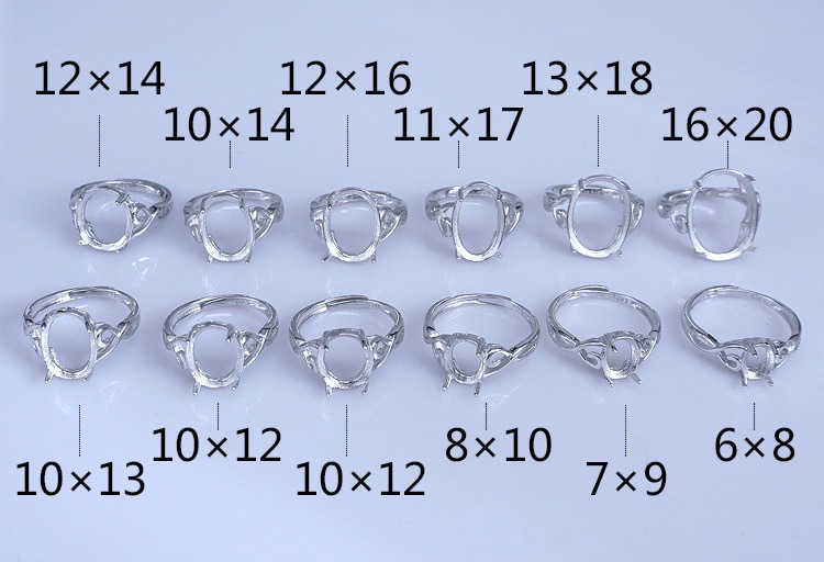 925 STERLING SILVER women girl Semi Mount Bases Blanks base blank Pad ring Setting Findings for Jewelry Making diy A2582