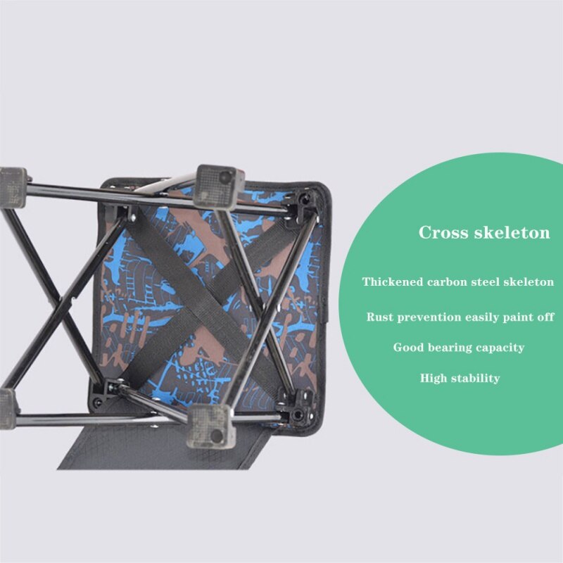 Portable Fishing Chair Folding Backpacker Oxford Cloth Outdoor Hiking Picnic Camping Seat Chair Durable Stool