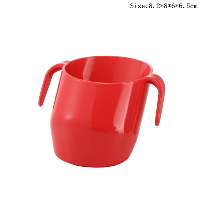 Schräge Trinkbecher Baby Lernen Zu Trinken Tassen Gesunde Dicht Ausbildung Fütterung Tasse Anti-herbst Art Milch Wasser Flasche Getränk: rot